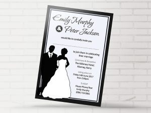 Black & White Wedding Invitation
