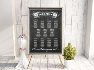 Chalkboard Table Plan