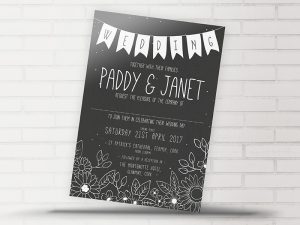 Blackboard Wedding Invitation