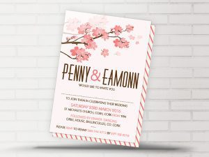Cherry Blossom Wedding Invitation