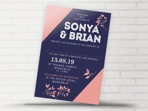 Moneyblay Modern Wedding Invitation