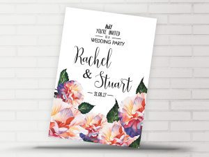Rachel Floral Wedding Invitation