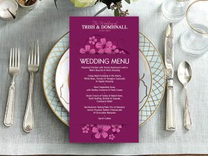 Ballymornay Purple Wedding Menu