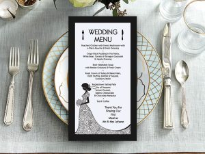 Black & White Bride Dress Menu