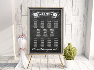 Chalk Black Table Plan
