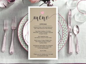 We Do Rustic Wedding Menu