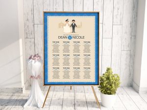 Classic Royal Blue Couple Table Plan