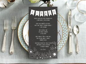 ChalkBlack Wedding Menu