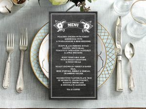 ChalkBoard Wedding Menu