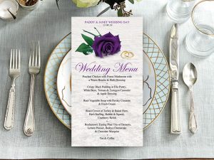 Hanlon Purple SnowRose Wedding Menu