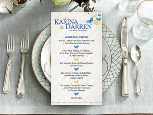 Karina Butterfly Wedding Menu