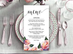 Rachel Floral Wedding Menu