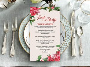 Xmas Floral Wedding Menu