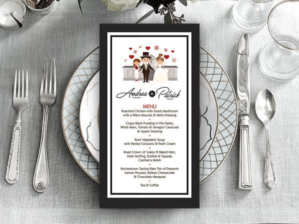 Killen TriFold Wedding Menu