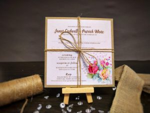 Rustic Floral Wedding Invite