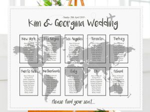 Travel Themed Table Plan