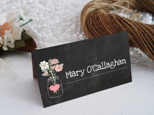 Blackboard Style Place Setting