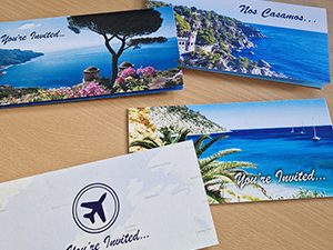 Pic of Boarding Pass wedding invites