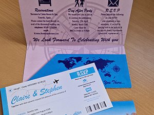 A picture of Travel Boarding Pass Invitations