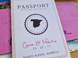 Picture of Passport Themed Wedding Invites