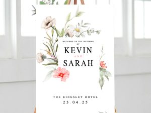 Minimal Floral Style Welcome Sign picture